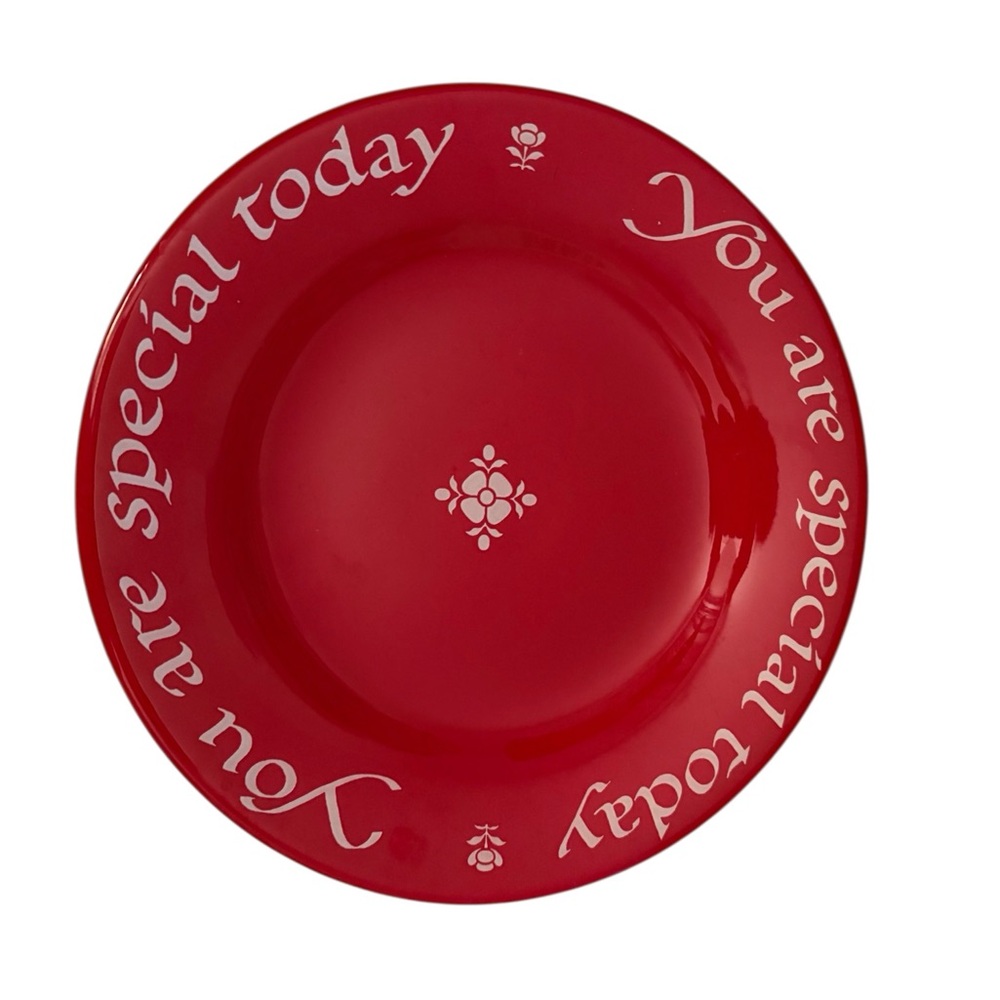 Red Special Occasion Plate